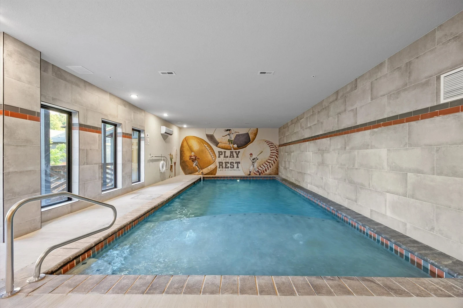 indoor pool inside Gatlinburg cabin